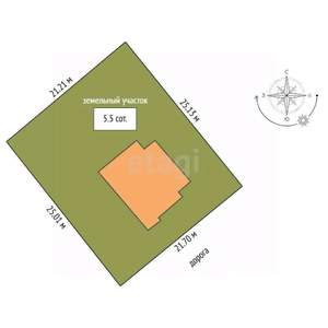 Дом 180м², 2-этажный, на длительный срок,
