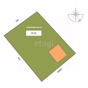Дом 280м², 2-этажный, участок 14 сот.