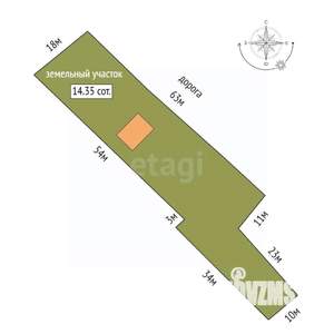 Дом 80м², 1-этажный, участок 9 сот.