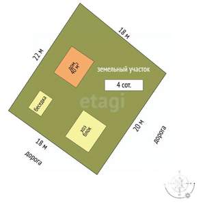 Дача 40м², 1-этажный, участок 4 сот.