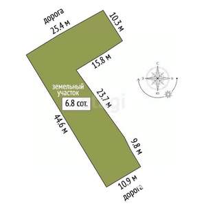 Дом 80м², 1-этажный, участок 7 сот.