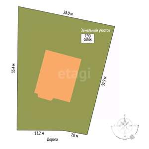 Дом 209м², 2-этажный, участок 9 сот.