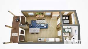 Дом 43м², 1-этажный, участок 1 сот.