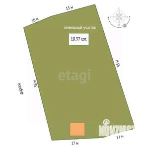 Дом 25м², 2-этажный, участок 11 сот.