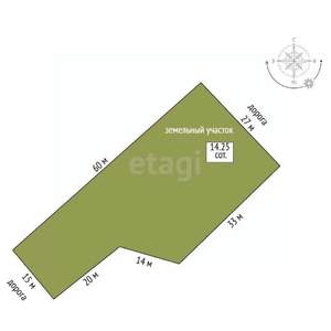 Дом 70м², 2-этажный, участок 4 сот.