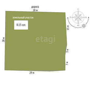 Дача 63м², 1-этажный, участок 8 сот.