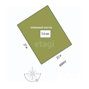 Дом 36м², 1-этажный, участок 6 сот.