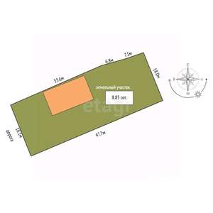 Дом 100м², 2-этажный, участок 7 сот.