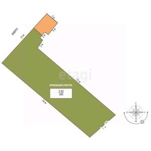 Дом 22м², 2-этажный, участок 4 сот.