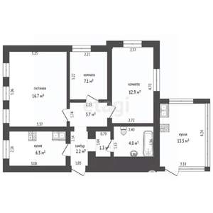 Дом 75м², 1-этажный, участок 4 сот.