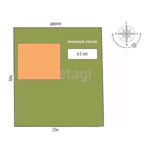 Дом 51м², 1-этажный, участок 7 сот.