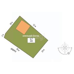 Дача 60м², 2-этажный, участок 7 сот.