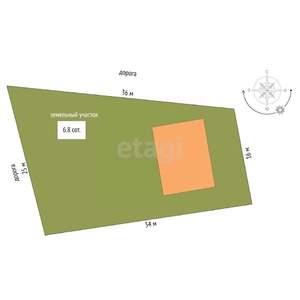 Дом 78м², 1-этажный, участок 7 сот.