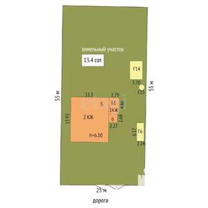 Дом 329м², 3-этажный, участок 13 сот.