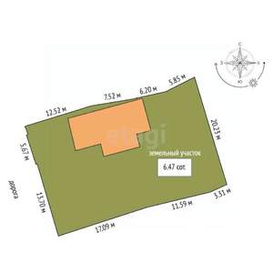 Дом 40м², 1-этажный, участок 6 сот.