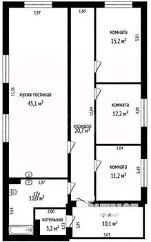 Дом 127м², 1-этажный, участок 7 сот.