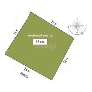 Дача 20м², 1-этажный, участок 4 сот.