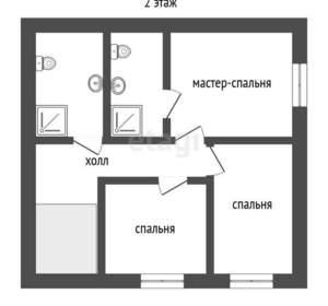 Дом 93м², 2-этажный, участок 3 сот.  