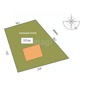 Дом 160м², 2-этажный, участок 7 сот.  
