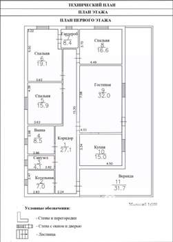 Дом 243м², 1-этажный, участок 9 сот.  