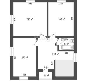 Дом 210м², 3-этажный, участок 9 сот.  