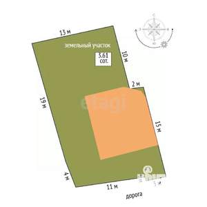Дом 125м², 2-этажный, участок 4 сот.  
