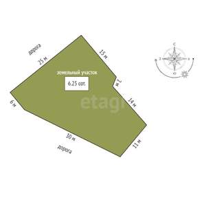 Дом 120м&sup2;, 2-этажный, участок 6 сот.  