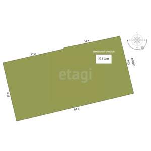 Дом 34м², 1-этажный, участок 21 сот.  