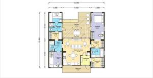 Дом 108м&sup2;, 1-этажный, участок 1 сот.  