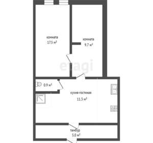 Дом 43м&sup2;, 2-этажный, участок 4 сот.  