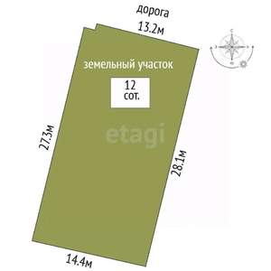 Дом 100м², 1-этажный, участок 12 сот.  