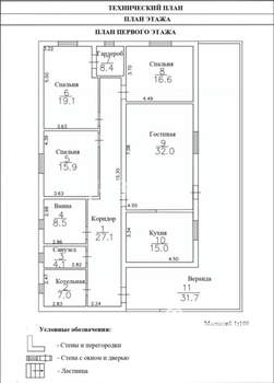 Дом 243м&sup2;, 1-этажный, участок 9 сот.  