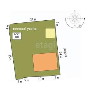 Дом 215м², 3-этажный, участок 10 сот.  