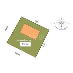 Дом 144м&sup2;, 2-этажный, участок 6 сот.  