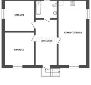 Дом 79м², 1-этажный, участок 6 сот.  