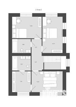 Таунхаус 132м&sup2;, 2-этажный, участок 3 сот.  
