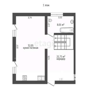 Таунхаус 120м², 2-этажный, участок 3 сот.  