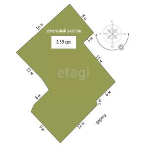 Таунхаус 56м², 2-этажный, участок 6 сот.  