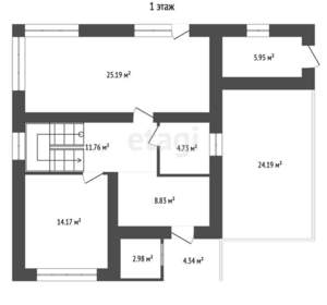 Дом 160м², 2-этажный, участок 9 сот.  