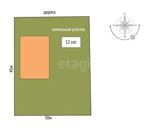 Дом 114м², 1-этажный, участок 12 сот.  