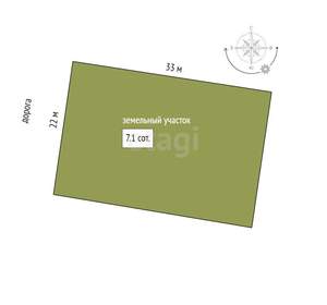 Дом 51м², 1-этажный, участок 7 сот.  