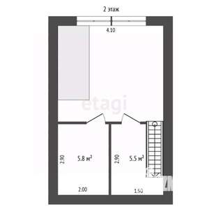 Таунхаус 64м², 3-этажный, участок 1 сот.  