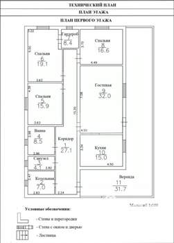Дом 243м&sup2;, 1-этажный, участок 9 сот.  