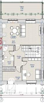 Таунхаус 153м², 3-этажный, участок 16 сот.  