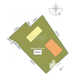 Дом 40м², 1-этажный, участок 4 сот.  