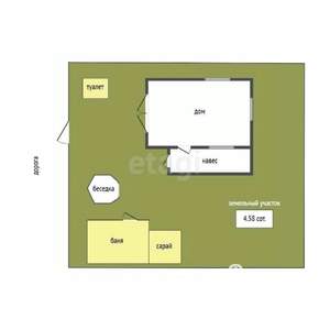 Дача 65м², 2-этажный, участок 5 сот.  