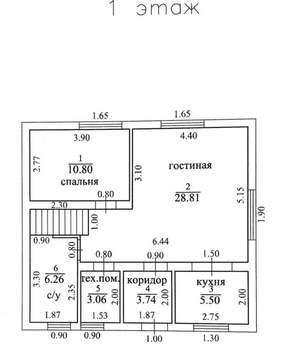 Дом 115м², 2-этажный, участок 8 сот.  