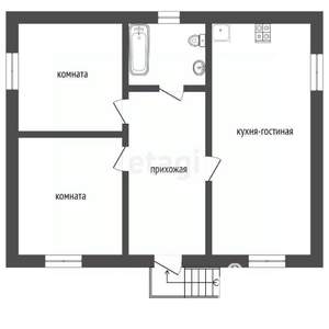 Дом 100м&sup2;, 1-этажный, участок 12 сот.  