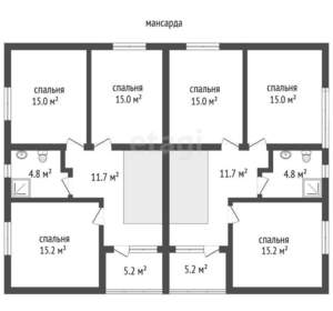 Дом 140м², 2-этажный, участок 4 сот.  
