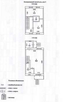 Дом 95м², 2-этажный, участок 2 сот.  